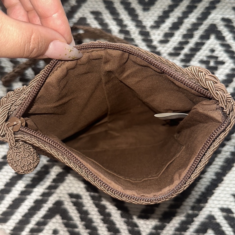 Brown Crossbody Bag with Patchwork Design - image 6